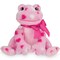 Bearington Hoppy Hearts Stuffed Animal Frog Plush Heart Printed with Pink Bow, Kid Companion Plushie, Great Gift For Birthdays, Holidays And Other Special Occasions like Valentines Day, Pink, 9 inches